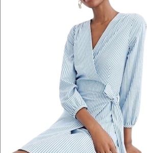 J. Crew | WRAP DRESS IN STRIPED COTTON POPLIN | Size 2